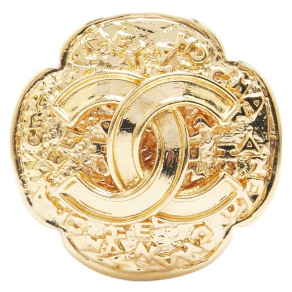 Vintage Chanel Coco Mark Brooch, Gold Plated, Women's, CHANEL - Picture 1 of 4